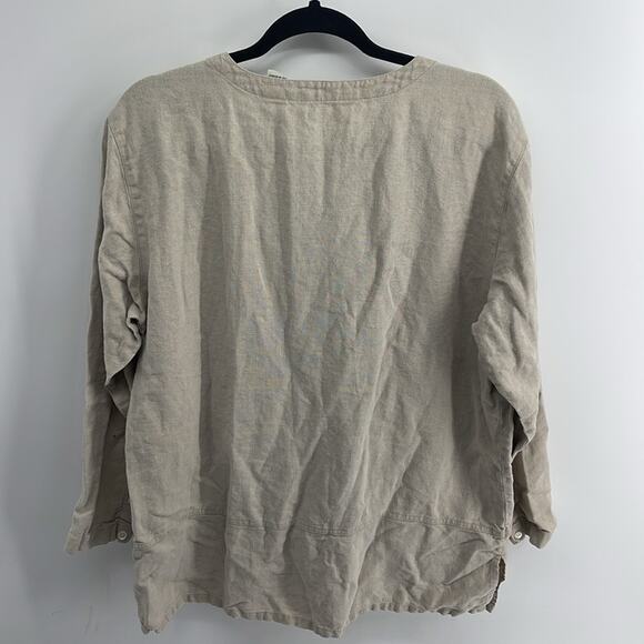 Vintage L. L. Bean 100% linen button up long sleeves unlined light weight jacket - Picture 7 of 8